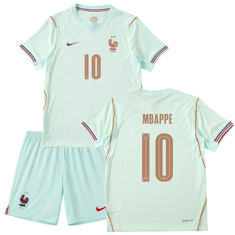 Dětský fotbalový dres Mbappé 10 Francie 2026 – venkovní set triko + šortky