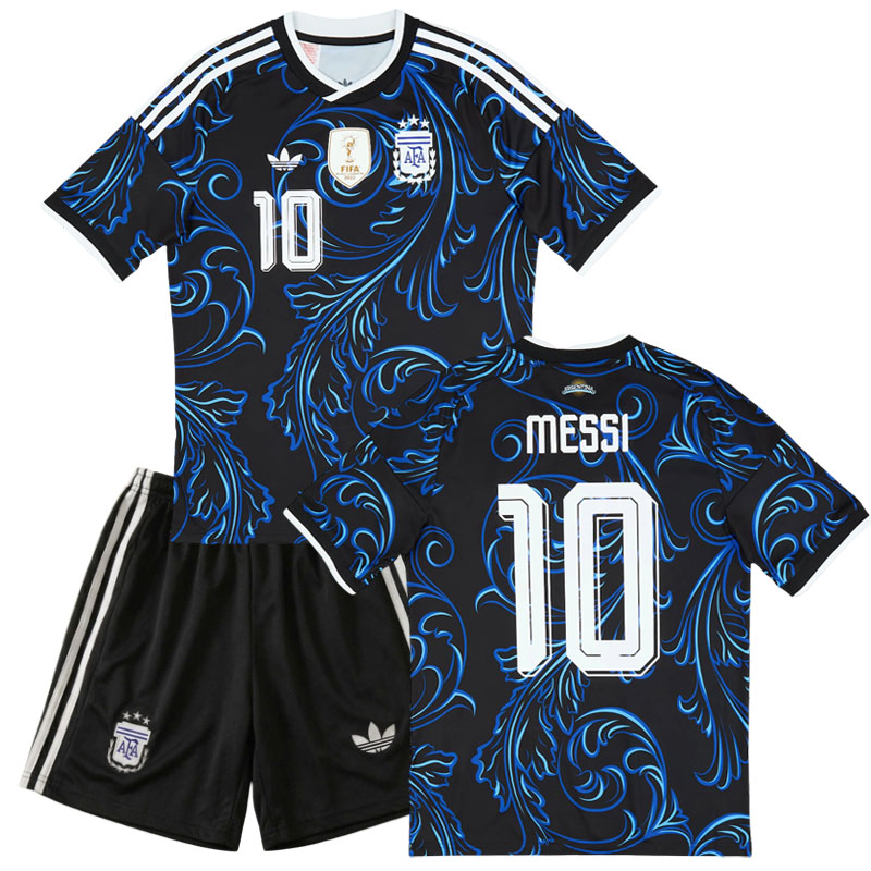 Dětský fotbalový venkovní Argentina 2026 Messi 10 – triko a šortky MS 2026