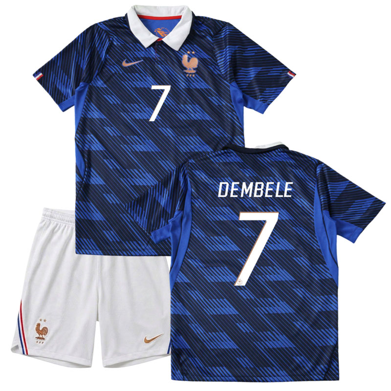 Francie 2026 dětský domácí dres – Dembélé 7 fotbalový set dres a trenýrky
