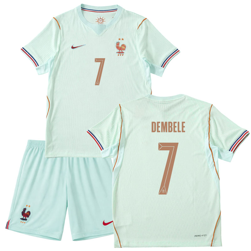 Francie 2026 venkovní dětský dres – Dembele 7 fotbalový set triko + šortky