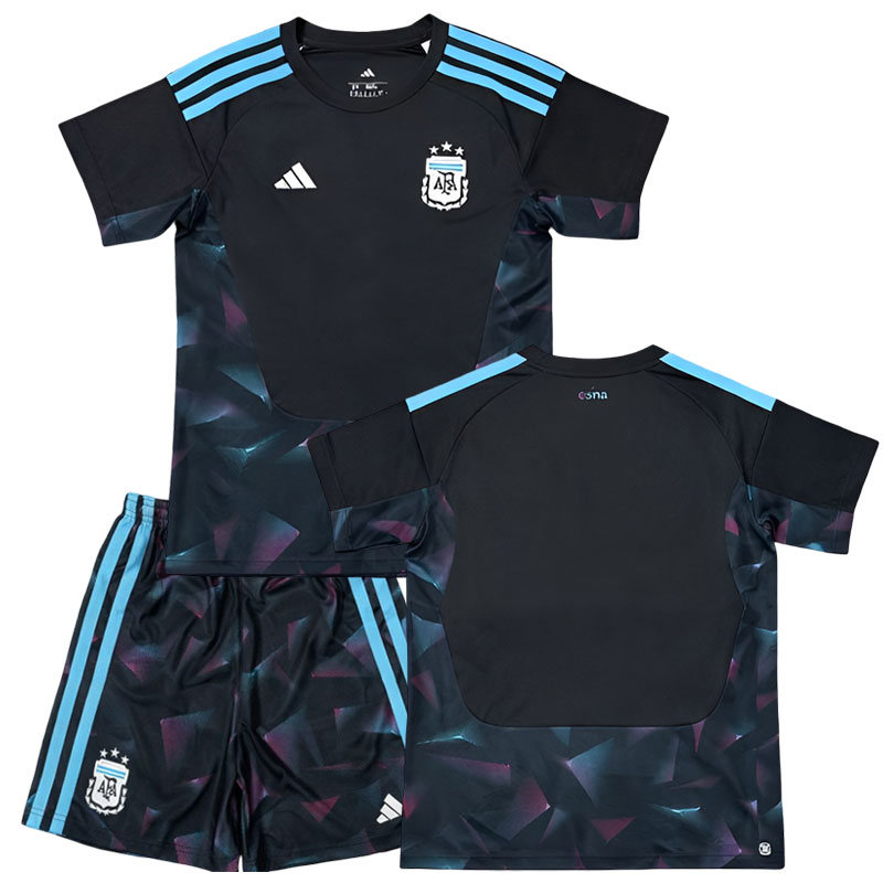 Argentina dětský brankářský dres MS 2026 - černý set dres + kraťasy