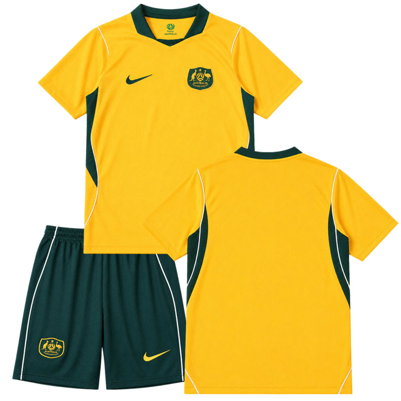 Austrálie 2026 dětský fotbalový dres - domácí komplet MS s trenýrkami