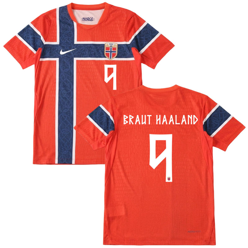 Braut Haaland 9 Norsko domácí dres MS 2026 - krátký rukáv