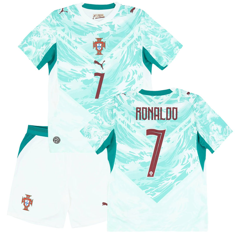 Dětská fotbalová sada Portugalsko 2026 – venkovní dres Ronaldo 7 + šortky