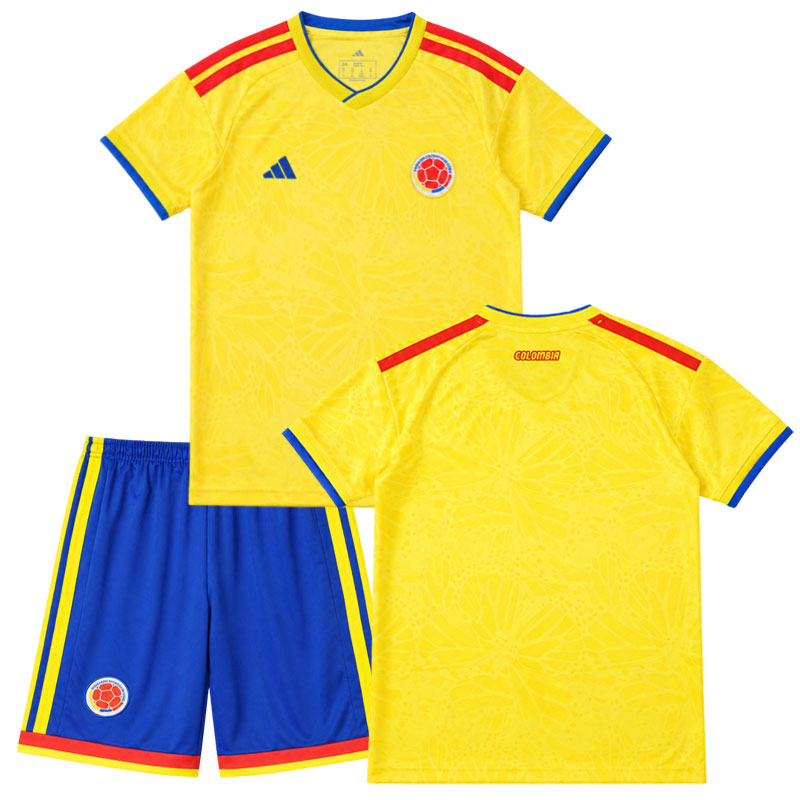 Dětský fotbalový dres Kolumbie MS 2026 – domácí komplet s kraťasy