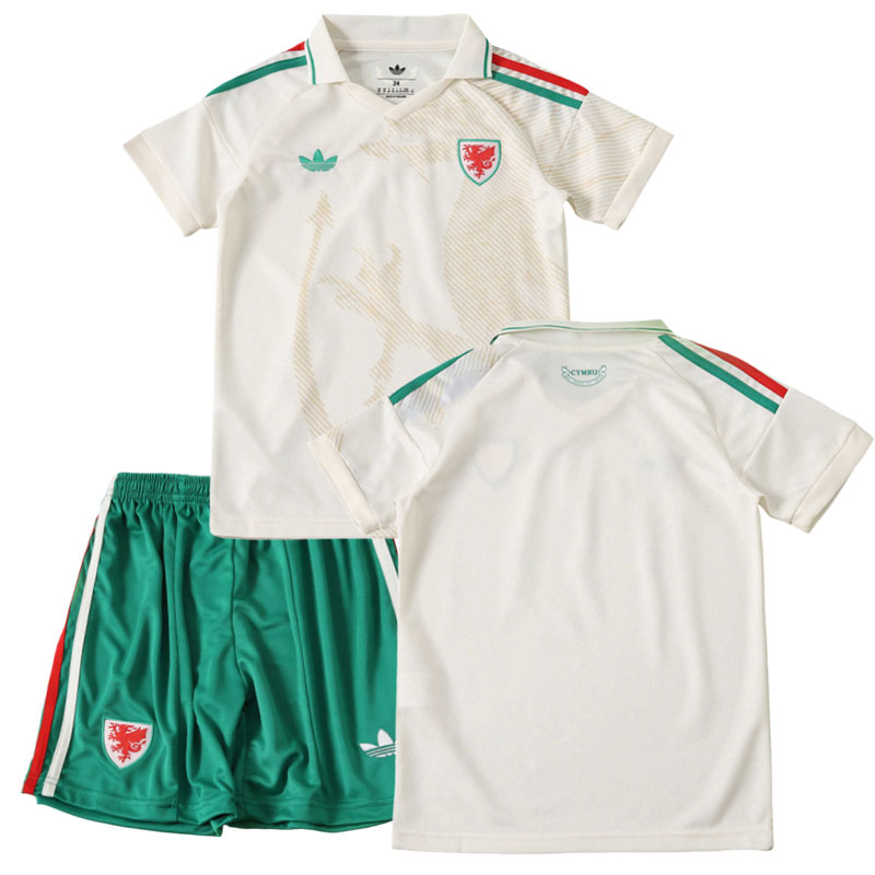 Dětský dres Wales 2026/27 venkovní – fotbalový komplet s kraťasy
