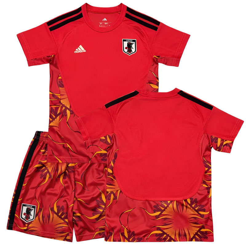 Japonsko dětský brankářský dres MS 2026 – červený set dres a šortky
