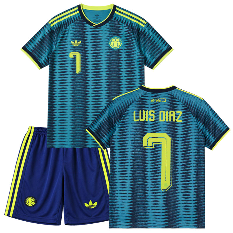Luis Díaz 7 Kolumbie MS 2026 venkovní dres pro děti