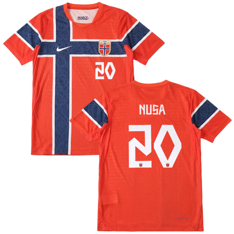 Norsko 2026 domácí dres – NUSA 20 pánský fotbalový dres krátký rukáv