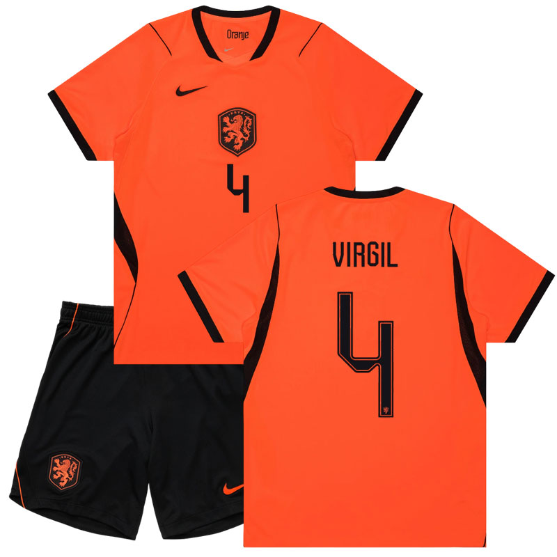 Nizozemsko dětský domácí dres 2026 – Virgil 4 fotbalový set dres + šortky