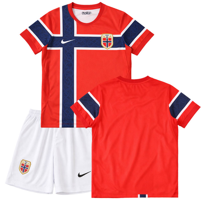 Norsko 2026/27 fotbalový dres děti – domácí komplet s trenýrkami
