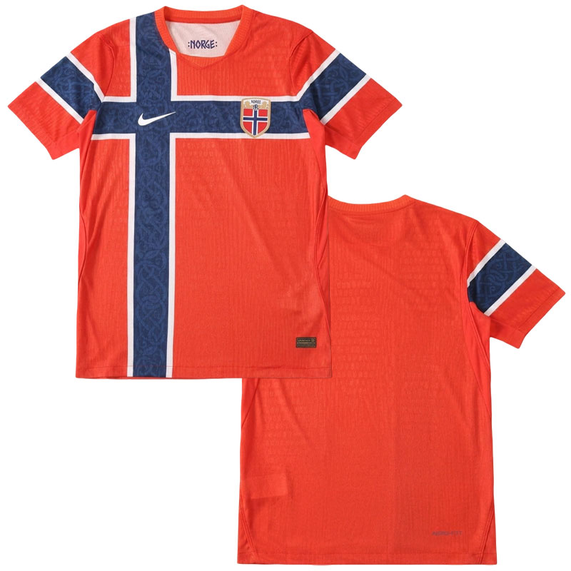 Norsko domácí dres 2026 World Cup - červený fotbalový trikot