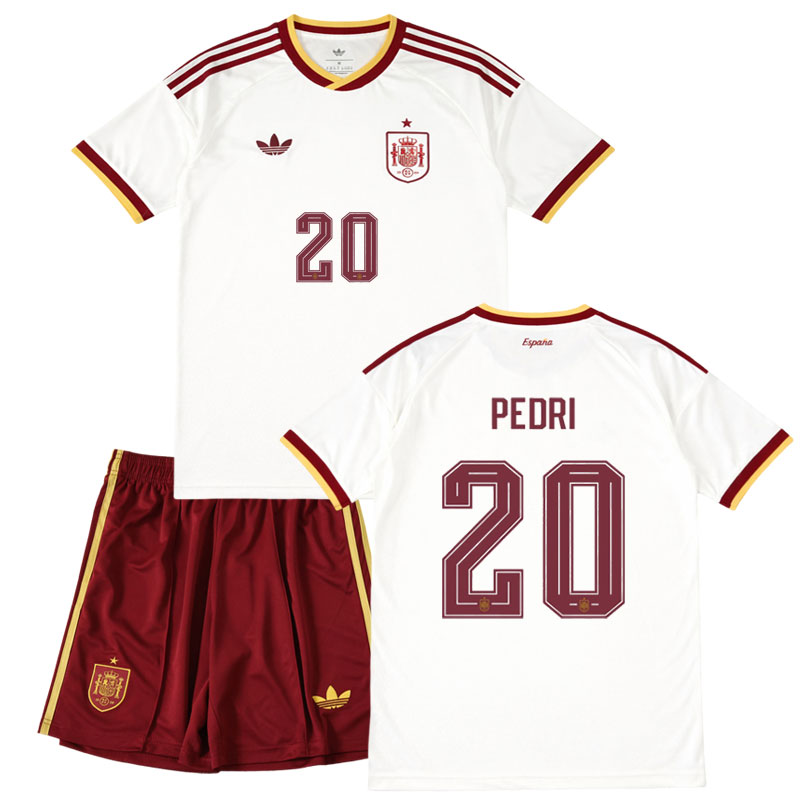 Španělsko MS 2026 dětský dres - venkovní komplet s Pedri 20