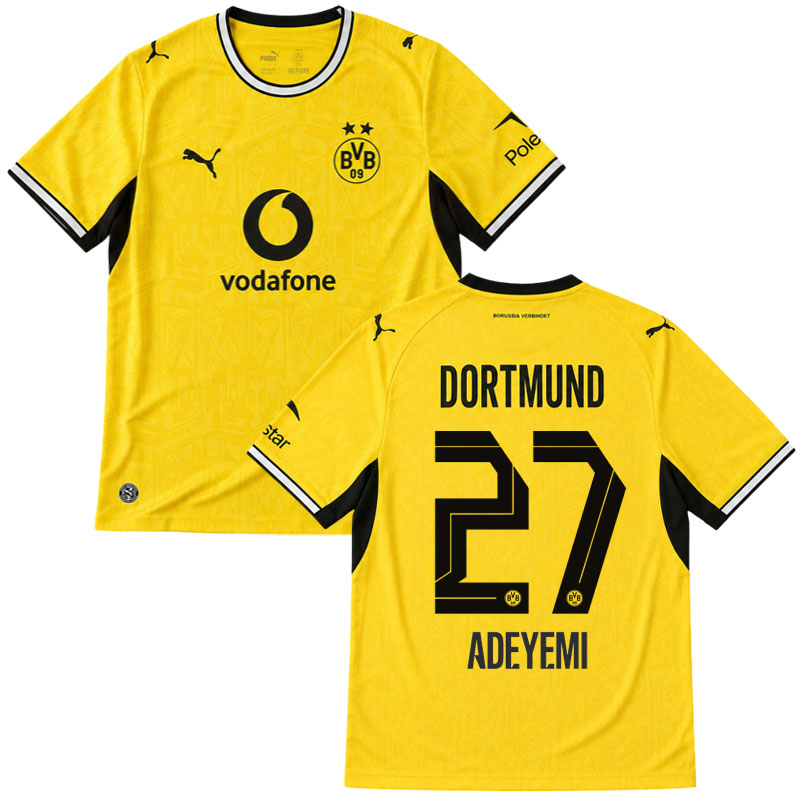 ADEYEMI 27 Dortmund domácí fotbalový dres 2026/27 - žlutý krátký rukáv