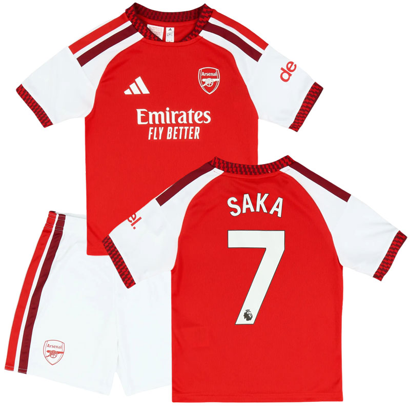 Arsenal FC 2026/27 domácí komplet pro děti Saka 7 - dětský dres a kraťasy