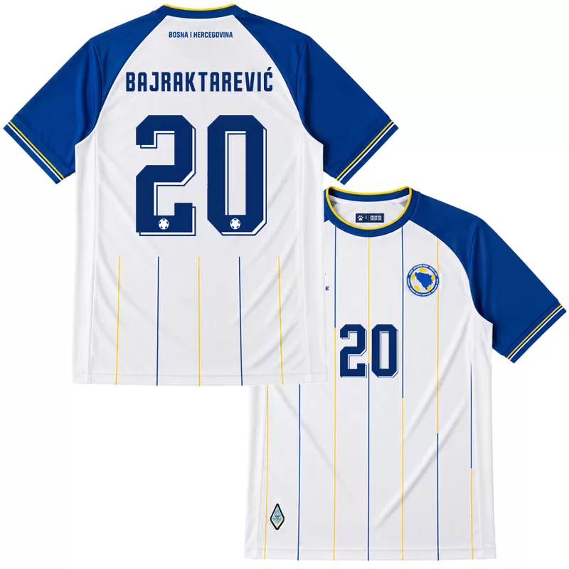 Bosna a Hercegovina 2026 venkovní fotbalový dres s potiskem Bajraktarević 20