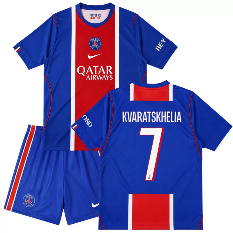 Dětský dres Paris SG domácí 26/27 - Kvaratskhelia 7 domácí dres a šortky
