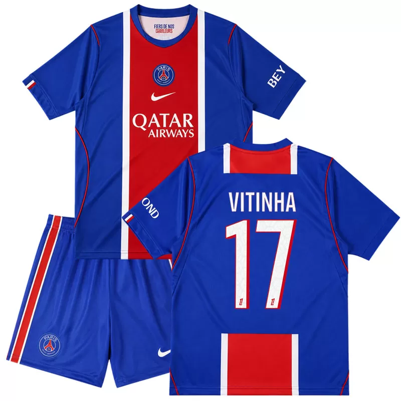 Dětský fotbalový dres PSG PARIS SAINT GERMAIN 26/27 Vitinha 17 - fotbalový set