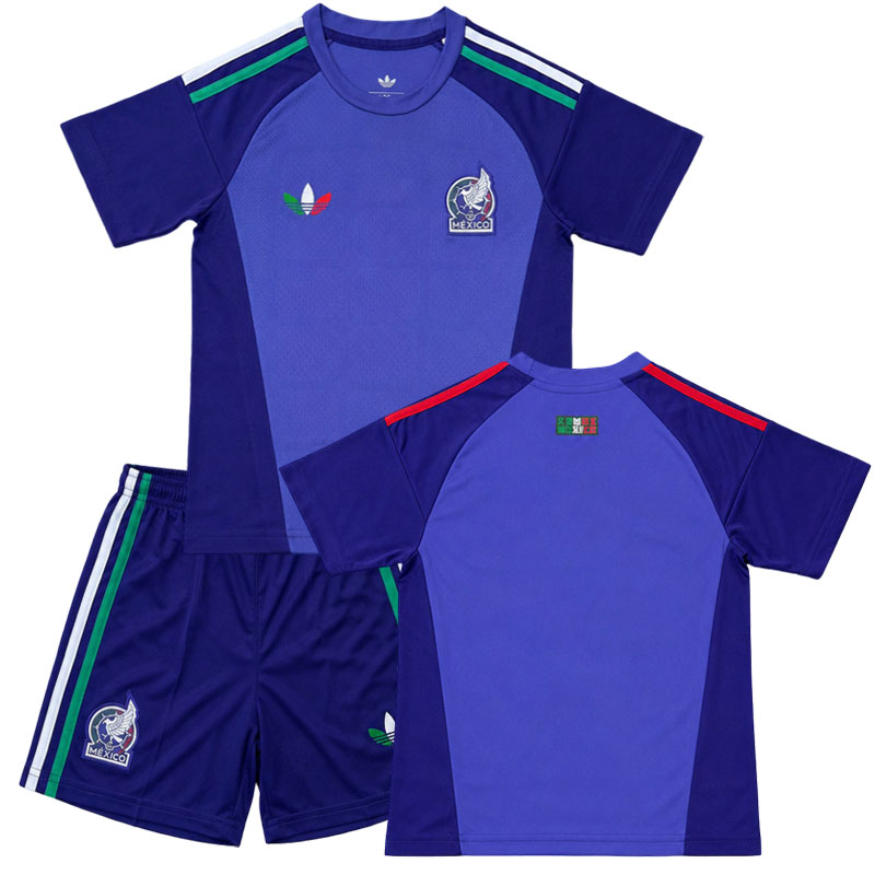 Fialový brankářský dres Mexiko 2026 pro děti - fotbalový set s kraťasy