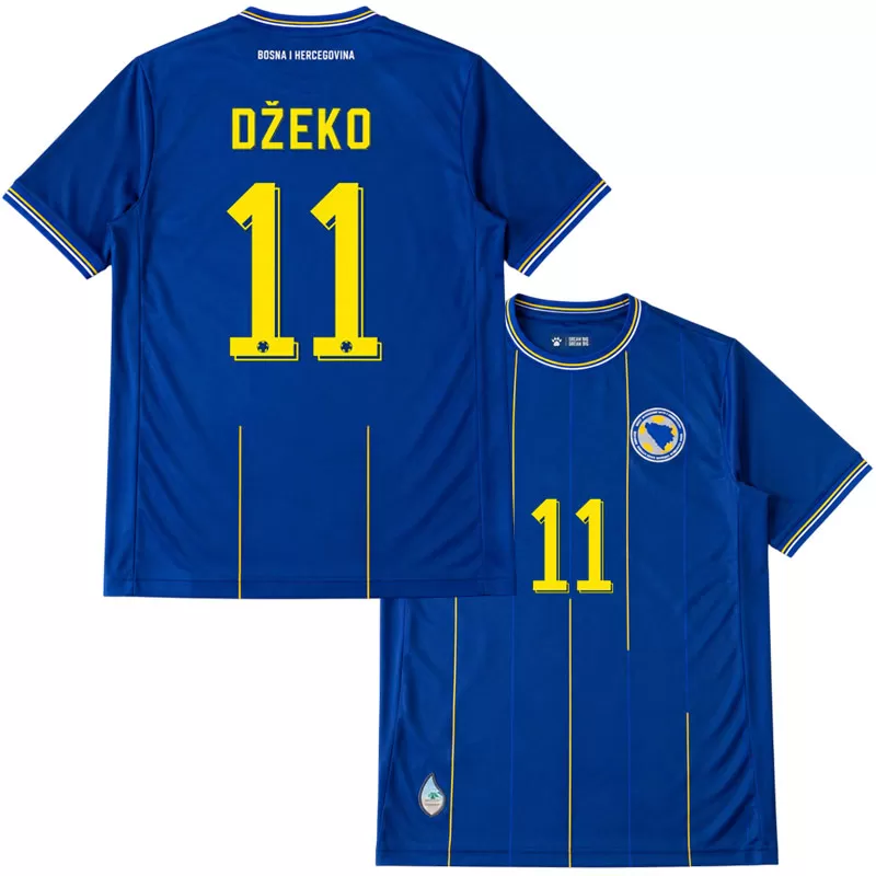 Pánský dres Bosna a Hercegovina 2026 s potiskem Džeko 11 - domácí fotbalový dres