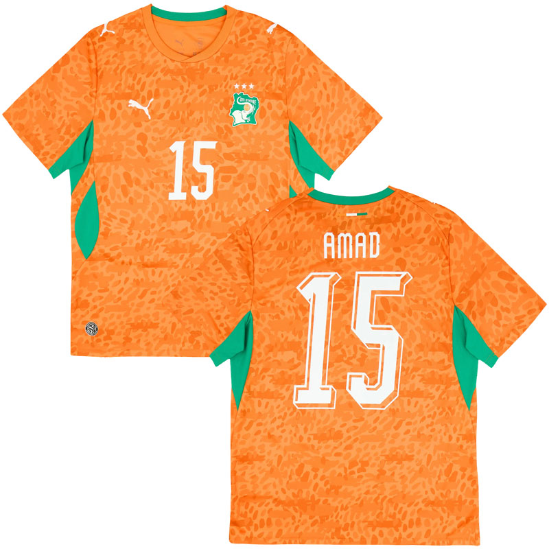 Pobřeží slonoviny domácí dres 2026/27 Amad 15 – pánský oranžový fotbalový trikot krátký rukáv