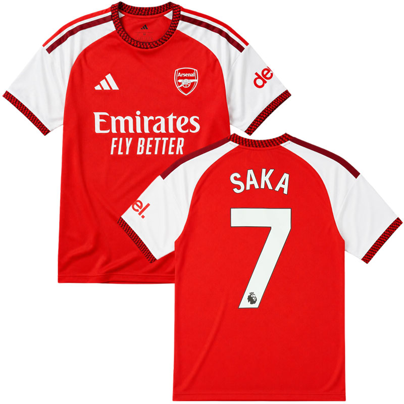 Saka 7 Arsenal domácí dres pro sezónu 2026/27 - červený krátký rukáv