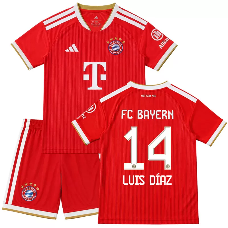 Bayern München dětský dres 2026/27 domácí set - Luis Díaz 14 fotbalový komplet