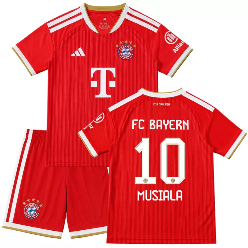 Dětský fotbalový dres Musiala 10 Bayern Mnichov 2026/27 domácí sada