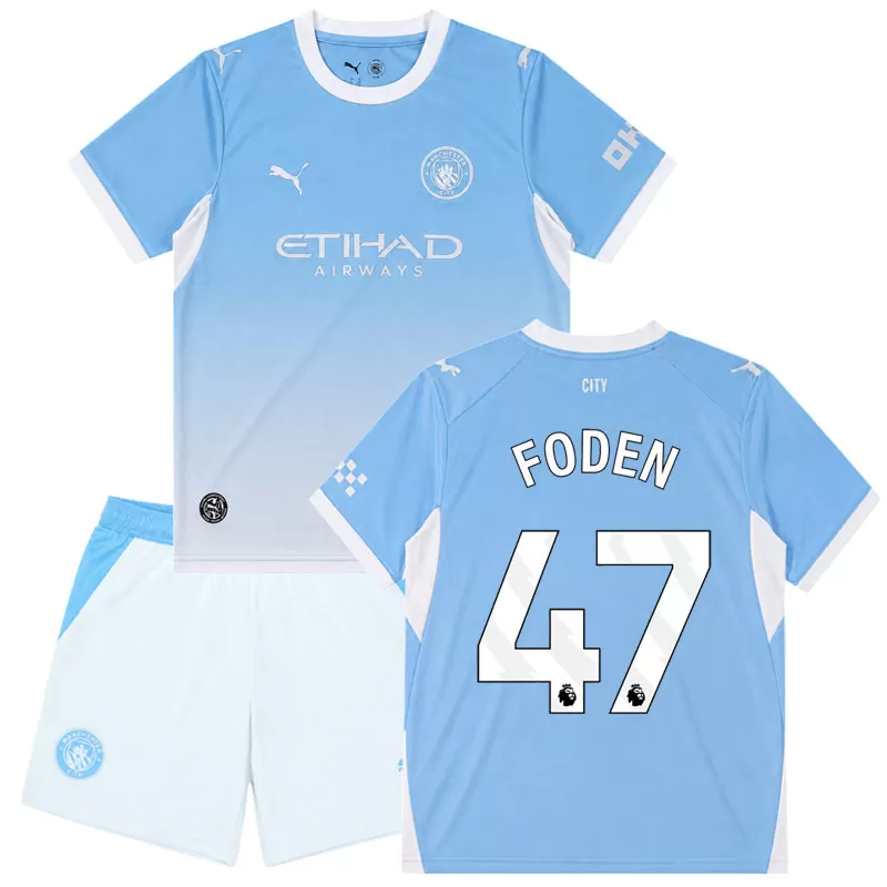 Nový dětský fotbalový dres Manchester City 26/27 domácí - Foden 47
