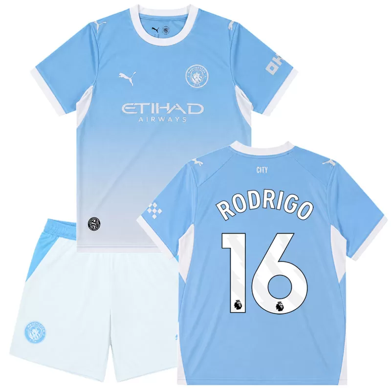Dětský fotbalový dres Manchester City 2026/27 s kraťasy – Rodrigo 16