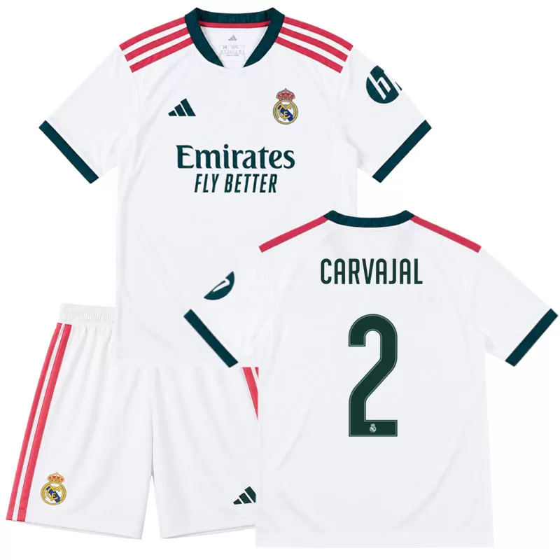 Real Madrid 2026/27 dětský fotbalový dres Carvajal 2 - bílá domácí varianta