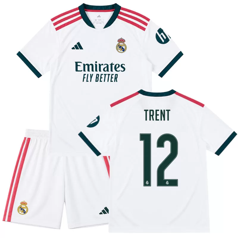 Real Madrid 2026/27 domácí dres pro děti TRENT 12 - bílá fotbalová sada