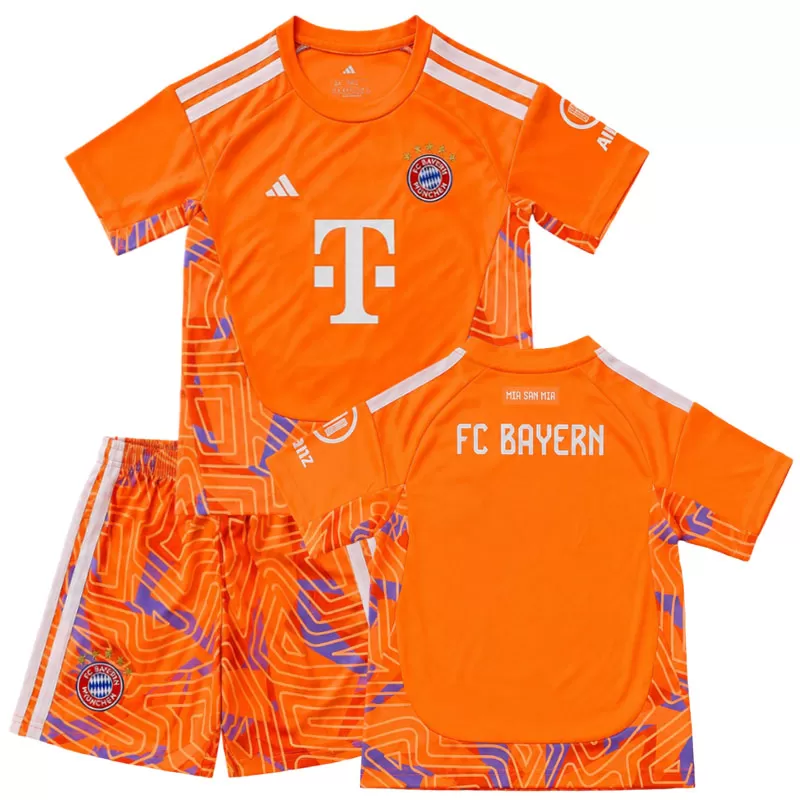 Bayern München dětský brankářský set 2026/27 - oranžový fotbalový dres