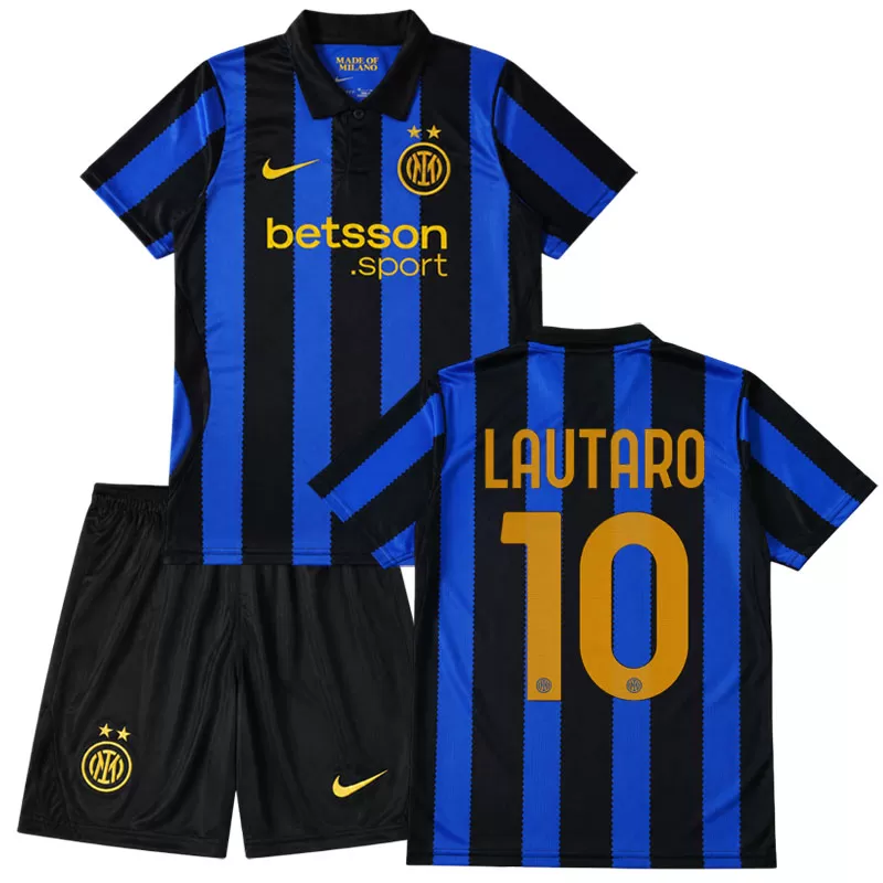 Inter Milán dětský dres 2026/27 LAUTARO 10 - Domácí fotbalový komplet s kraťasy