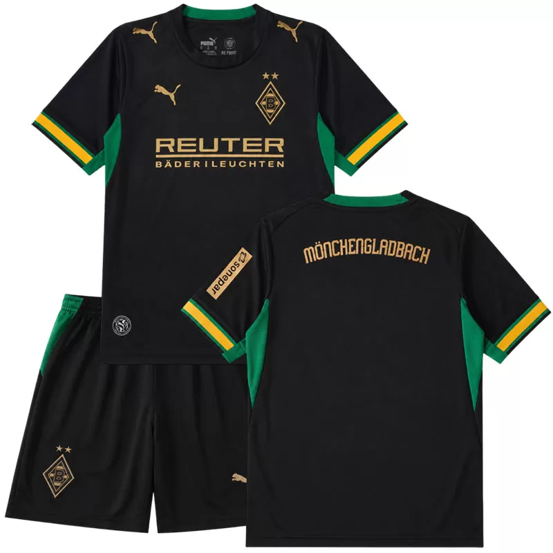 Kupte Borussia Mönchengladbach 2026/27 dres dětský set – černý venkovní fotbalový dres