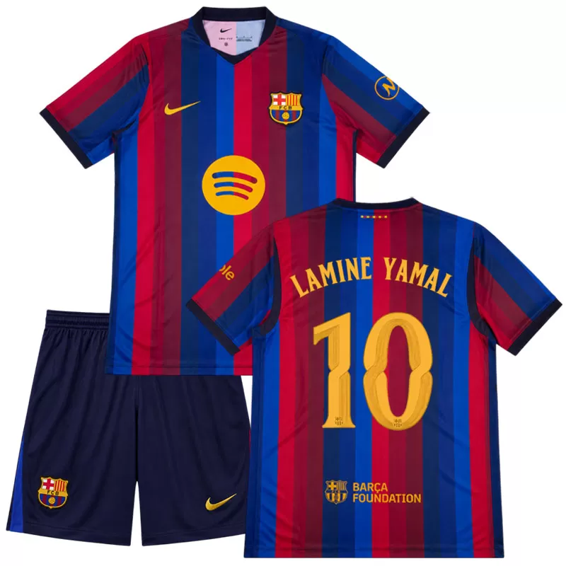 Lamine Yamal 10 FC Barcelona Domácí Dres Dětský 2026/27 – Fotbalový dres pro děti