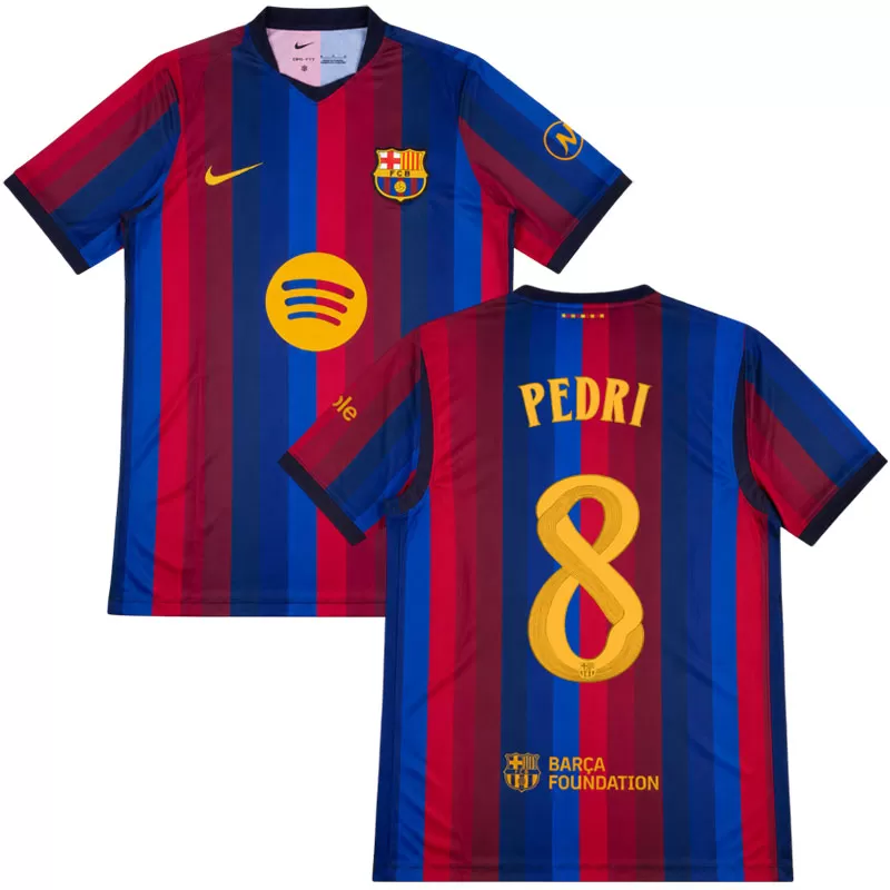 FC Barcelona Domácí Dres 2026/27 Pánský – Fotbalový Dres Pedri 8 s Jménem a Číslem