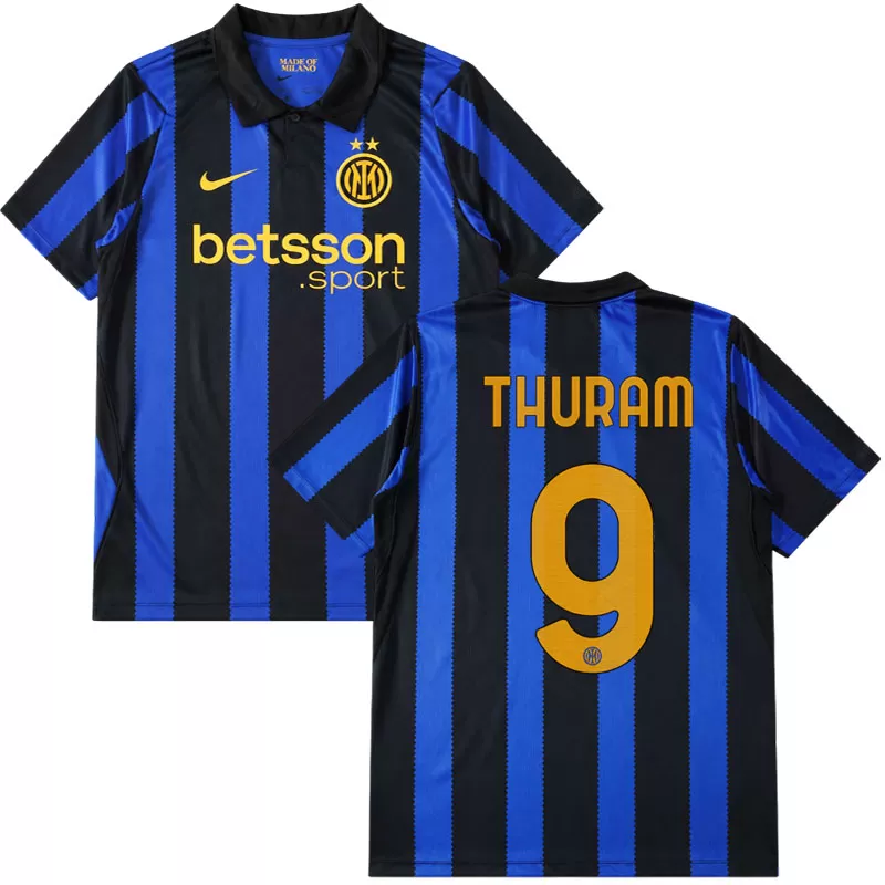 Inter Milán 2026/27 domácí dres THURAM 9 – pánský fotbalový dres s krátkým rukávem